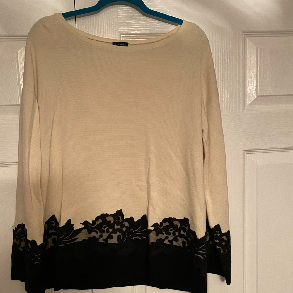 Talbots Black and Cream sweater.  Never worn.